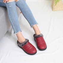 준디자인 여성 겨울 털 슬리퍼 방한 실내화 방한화 거실화 기모 방수 털신 패딩 신발 사무용 사무실 층간소음방지 푹신한 쿠션