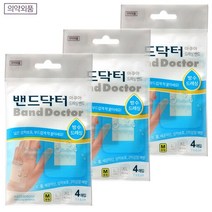 밴드닥터 아쿠아 방수 드레싱밴드 중형M 4매입, 3팩