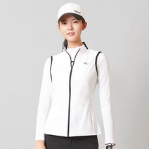 볼빅 여성 골프 경량 페플럼 집업 베스트 VLVTK401 WH