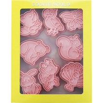 Mian Xiao Xin 비스킷 몰드 베이킹 쿠키스탬프 세트, 1개, 산림 동물 A