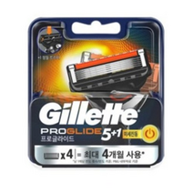 질레트 퓨전 프로글라이드 파워 면도날, 1개, 4개입
