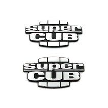 락모터스 오토바이 혼다 슈퍼커브 순정형 크롬 엠블럼 스티커 리틀커브 벤리 튜닝용품 바이크, 슈퍼커브연료엠블럼(2P)