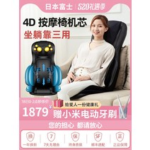 쿠션안마기 부드럽고 시원한 쿠션 목 어깨 허리 베개 의자형 마사지기 일본 후지 차량 등 경추 멀티 가정 전신 안마의자, 01 블랙 현물