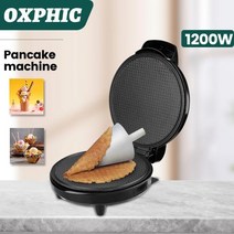 크레이프팬 후라이팬 크레페팬 OXPHIC1200W 전기 베이킹 팬 15cm 팬케이크 크레이프 메이커 Tortitas Tortilla Maker 붙지 않는 코팅, 15cm (5.9inch)+KR