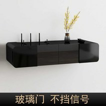 셋탑박스 티비 선반 보관함 콘센트가리개 무타공, D