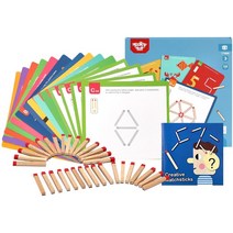 지능발달교구 칸채우기 성냥개비퍼즐 IQ 사고력 원목 집중력 손장난감 창의력 블록 두뇌발달 유아용