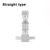 유량계 계량기 호스 바브 304 스테인레스 스틸 니들 밸브 유량 조절 계량 수성 연료 오일 고압 468101214mm, 01 Straight type_01 4mm