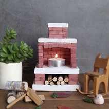 미니 벽난로 캔들홀더 만들기 DIY 벽돌 쌓기 인테리어 소품 장식 블록 집콕 취미 무드등