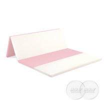 멜로우 폴더매트 + 미끄럼방지 패드 2p, 핑크앤크림