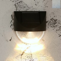 SOCEAN 자연광 테라스 벽등 정원 웜 반원 조명 4EA 베란다 벽부착 조명 마당 솔라 라이트 실외 외부 직부등 태양열 채광 LED 루프탑 옥상 담벼락 조경 방수 전구 현관 정원 외등 태양광 쏠라 전등 난간 경관