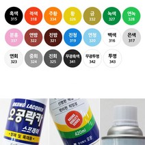 철재 목재 도색용 스프레이 컬러 락카 20색 나무 홈인테리어 철제선반 플라스틱 리폼, 오공락카 황
