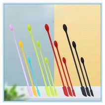 베이킹주걱 실리콘 알뜰 볶음 3 개대 더블 헤드 유연한 스크레이퍼 재 뷰티 주방 주걱 메이크업 브러쉬 마스크 도구, pink-s