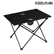 KOOLMAN(쿨맨) 초경량 백패킹 캠핑 테이블 B형 (2구홀더) 블랙, 초경량 테이블 B형 (2구) - 블랙
