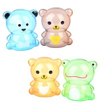 SIMPLE DESIGN 투명 팬시 저금통, 1개, 소_(디자인색상랜덤)