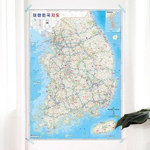 나우맵 대한민국지도 코팅 (77x107cm) 1장 - 우리나라 전국 도로 세계 여행 한국 전도, 나우맵 대한민국지도 코팅 (77x107cm) - 1장