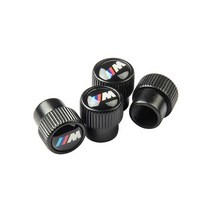 bmwx5부품 4pcs 자동차 휠 타이어 밸브 캡 먼지 줄기 커버 bmw x1 x3 x4 x5 x6 알루미늄 합금 자동 스타일링 액세서리, 검은색