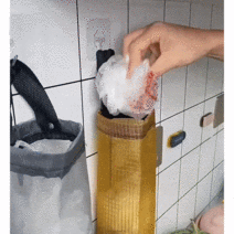비닐봉지 보관함 정리함, 그레이 후크포함