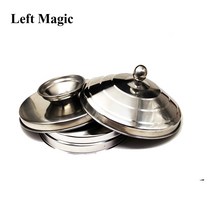 스테이지마술 수집가의 대형 비둘기 팬-실버 더블 레이어로드 마술 트릭 나타남 무대 소품 착시 액세서리, 한개옵션0