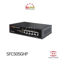 [솔텍] SOLTECH SFC505GHP 기가비트 POE 스위칭 허브, 1개
