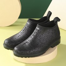 장화 남성용 겨울 모직 코튼 로우 탑 패션 미끄럼 방지 낚시 신발 숏 고무