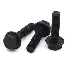앙카 셋트 웨지 검정색 레벨 탄소강 육각 플랜지 볼트(치아 미끄럼 방지 나사 포함), m6 5개, 40mm