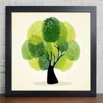 [천삼백케이] [꾸밈] cv034-지문트리인테리어액자, 2타입