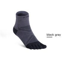 AONIJIE-E4825 스포츠 발가락 양말 남녀 공용 통기성 다섯 발가락 맨발 트레일 러닝 마라톤 경주, S, Black Gray