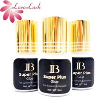 IB 슈퍼 플러스 속눈썹 연장용 접착제 IBeauty 골드 캡 개인 라벨 샵 5ml, [03] 5pcs