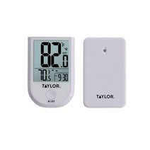 Taylor Precision Products 무선 디지털 실내/실외 온도계, White