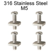 서핑보드 바다 2세트 M4 M5 스테인레스 서핑 핀 나사 플레이트 보드 롱 채널 슬라이딩 박스 스마트 스크류, 03 M5 316 4 Pieces