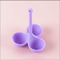 전기 계란찜기 에그 보일러 홀더 내열성 쿠커 실리콘 스티머 트레이 5 그리드 내구성 계란 밀렵용 끓는 랙, 퍼플리