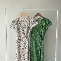 다잇템 여자 여성스러운 피크닉 랩 피서룩 플라워 드로우코드 롱원피스