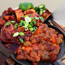 일품정한우 매콤한 한우 우족찜 밀키트650g + 매콤 양념스지 300g 패키지 구성, 한우우족찜 1팩 + 매콤양념스지 1팩