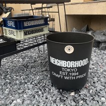 조수 브랜드 NBHD 가정용 쓰레기통 방 화장실 거실 기숙사 야외 캠핑 장비 커버 휴지통, 01 검은색, 01 Black