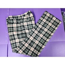 이안폴터디자인 골프바지 부츠컷 통넓은 팬츠 29인치 체크 울