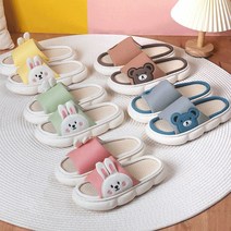 도매창고 귀여운 애니멀 동물 실내 슬리퍼 토끼 곰 거실화 실내화 푹신한 쿠션 층간소음 학교 화장실