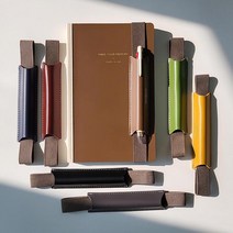 꼼꼬미 실로펜2 고등학생 중학생 대학생 특이한 가죽 펜슬파우치 필통, 매트 블랙