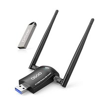 PC용 무선 USB WiFi 어댑터 QGOO 3.0 AC1200 고이득 듀얼 5dBi 안테나 802.11ac/a/b/g/n 밴드 2.4Windows 11/10/8.1/8/7 Mac, 블랙-01200