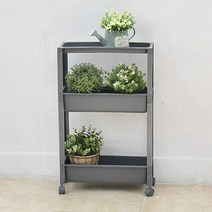 트롤리 간식팬트리 틈새선반 그레이 3단 S 밀당 대피공간선반, 상세페이지 참조