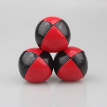 Clybo pu 가죽 저글링 볼 곡예구 고급 핸드볼 볼놀이, 레드블랙 120g