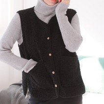 [서울양품점] 여성용 뽀글이 솔리드 양털 조끼 HW 21231