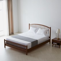 더식스 북유럽 스타일 네츄럴 신혼부부침대 그레타 원목침대프레임 SS, 그레타 우드 프레임 슈퍼싱글(SS), 월넛