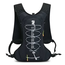 마라톤 런닝 가방 아웃도어 백팩 트레일 조깅 러닝, 상세 페이지 참고, 블랙 + 250ml 물병 2개