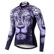 자전거 스페셜라이즈드 Weimostar남성용 3D 사이클링 저지 긴 소매 사이클 의류 라이온 빠른 건조 MTB 재킷 상의 146728, Model 6_XXL