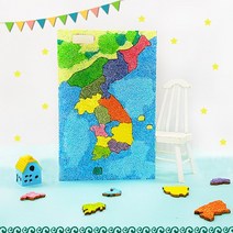 (TD) 자랑스러운 우리나라 지도 퍼즐 만들기 -5인용(사포지포함), 상세페이지 참조, 상세페이지 참조