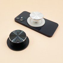 맥세이프 일체형 디스크 팝소켓 아이폰 13 무선 충전 스마트 톡 핑거 그립, BLACK 블랙