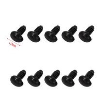 DIY 공예용품 장식품 폼폼 리본 LMDZ 블랙 플라스틱 코 버클 6mm-14mm 삼각형 수동 천 인형 동물 플러시, 02 10mm_01 50pcs