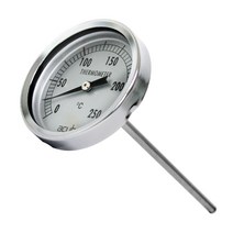 아쿠바 바이메탈 온도계 CS-150L 0~200도 150mm (일반형) 기름온도 급식실 치킨집 포장마차 온도계
