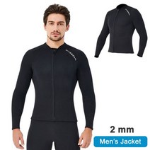 다이빙 웻슈트 드라이슈트 바다수영 서핑 잠수복 탑 자켓 조끼 남성 여성 2mm/3mm/1.5mm 네오프렌 긴 소매, 03 2mm Men  Jacket_06 XXXL