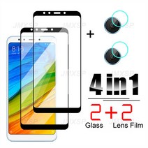 4in1 보호 유리 샤오미 레드미 5 플러스 4X 6 5A 6A 노트 4 프로 S2 Go K20 용 강화 렌즈 필름, [02] Only 2 Glass, [11] For Note 4X 32GB